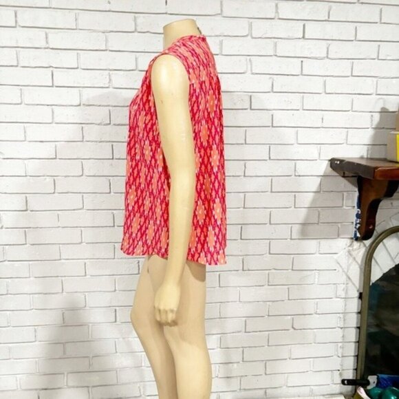 Joie finnegan Spiced Coral Silk Top - Size Large - Picture 7 of 8